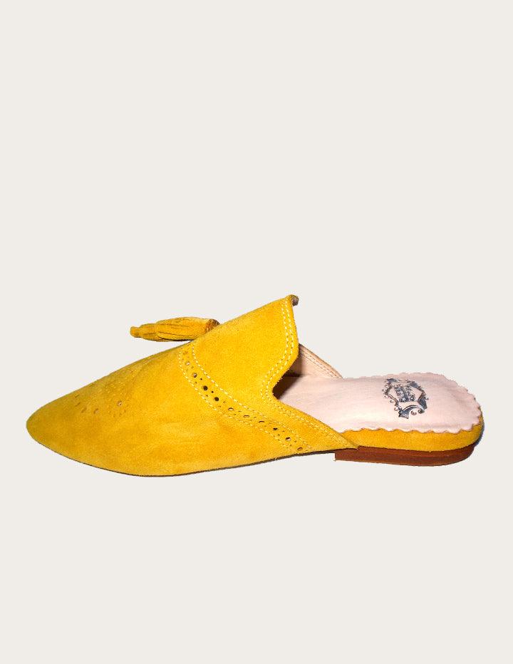 Handmade Yellow Genuine Leather Mules