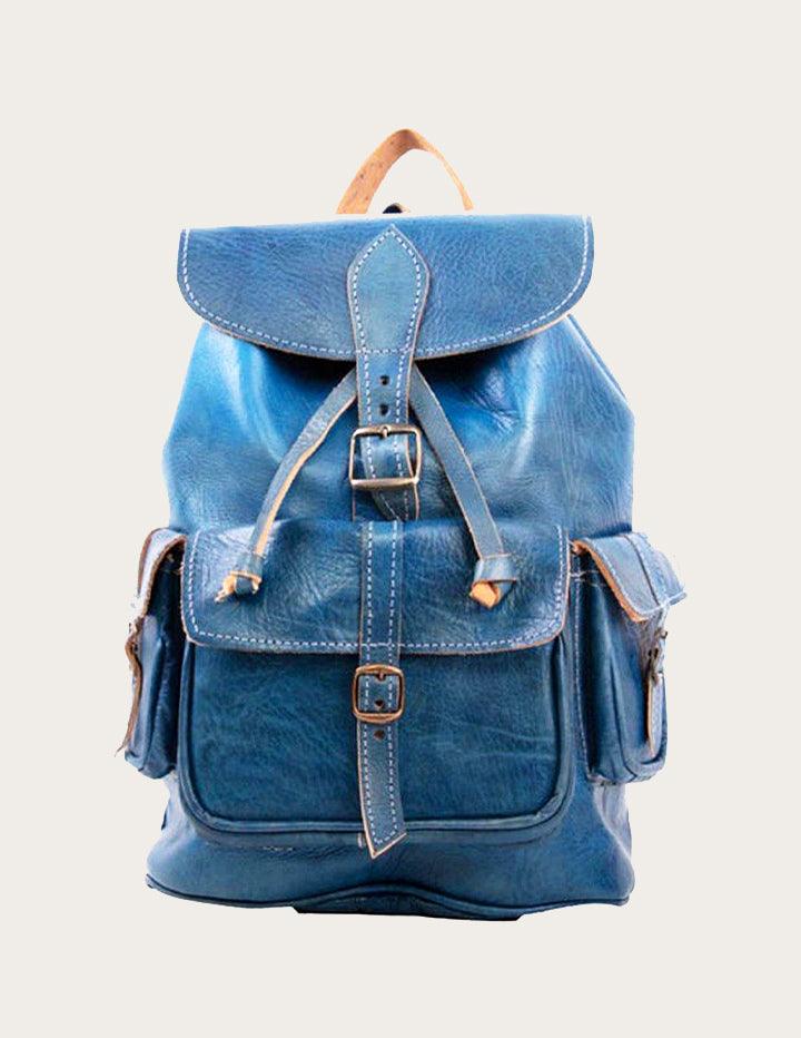 Stylish Yellow Handmade Leather Backpack - Slow Chic Fashion