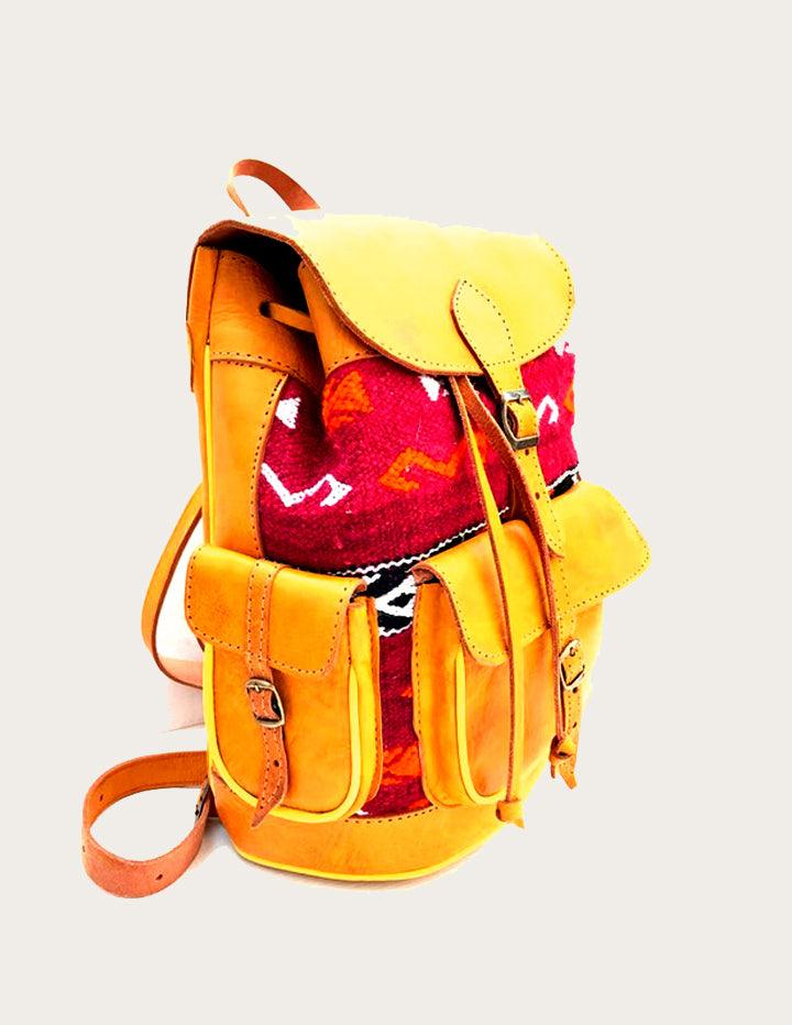 One of a Kind Handcrafted Kilim Leather Backpack - Slow Chic Fashion