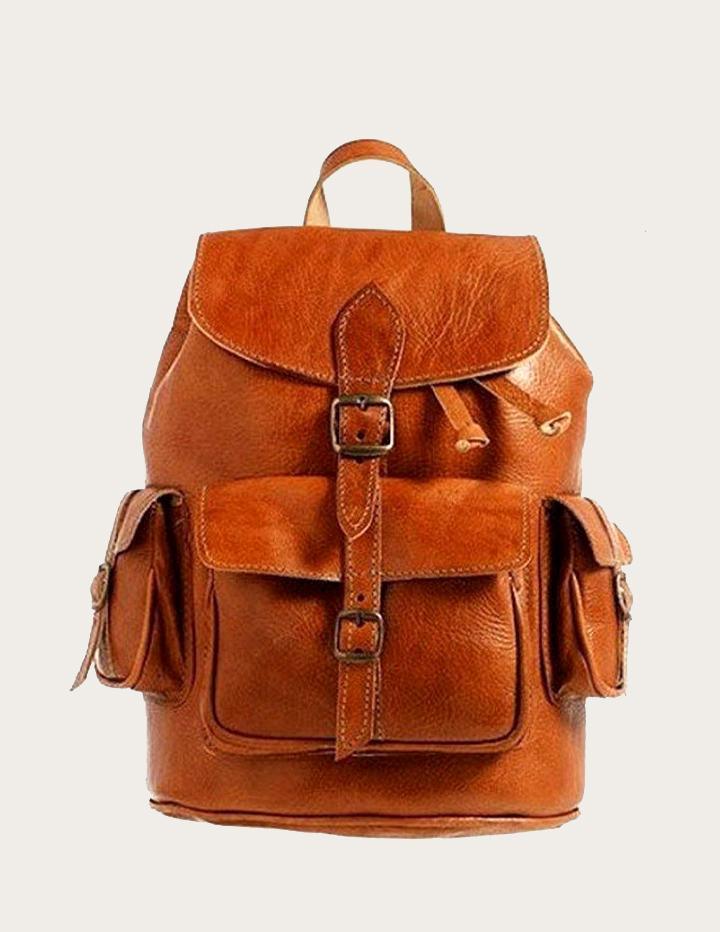 Stylish Brown Handmade Leather Backpack