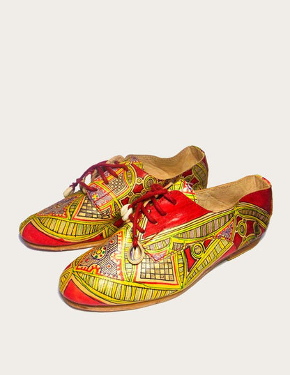 Hand-painted designers Women oxford shoe - Slow Chic Fashion