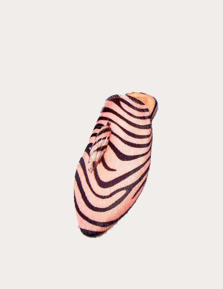 Women's Zebra Designer Suede Mules
