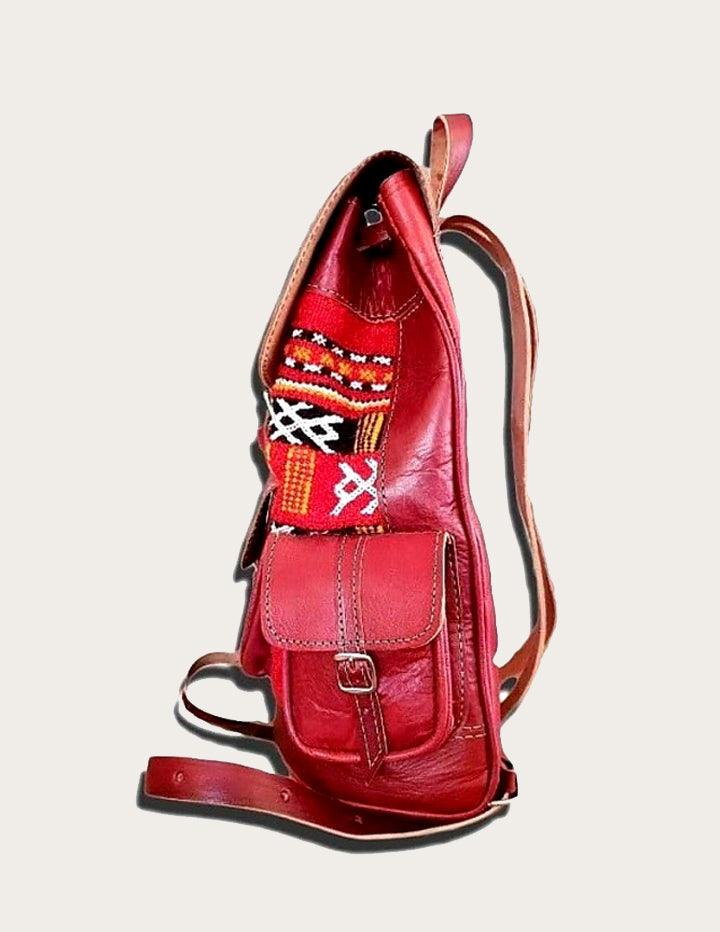 Genuine Leather Kilim Handcrafted Backpack - Slow Chic Fashion